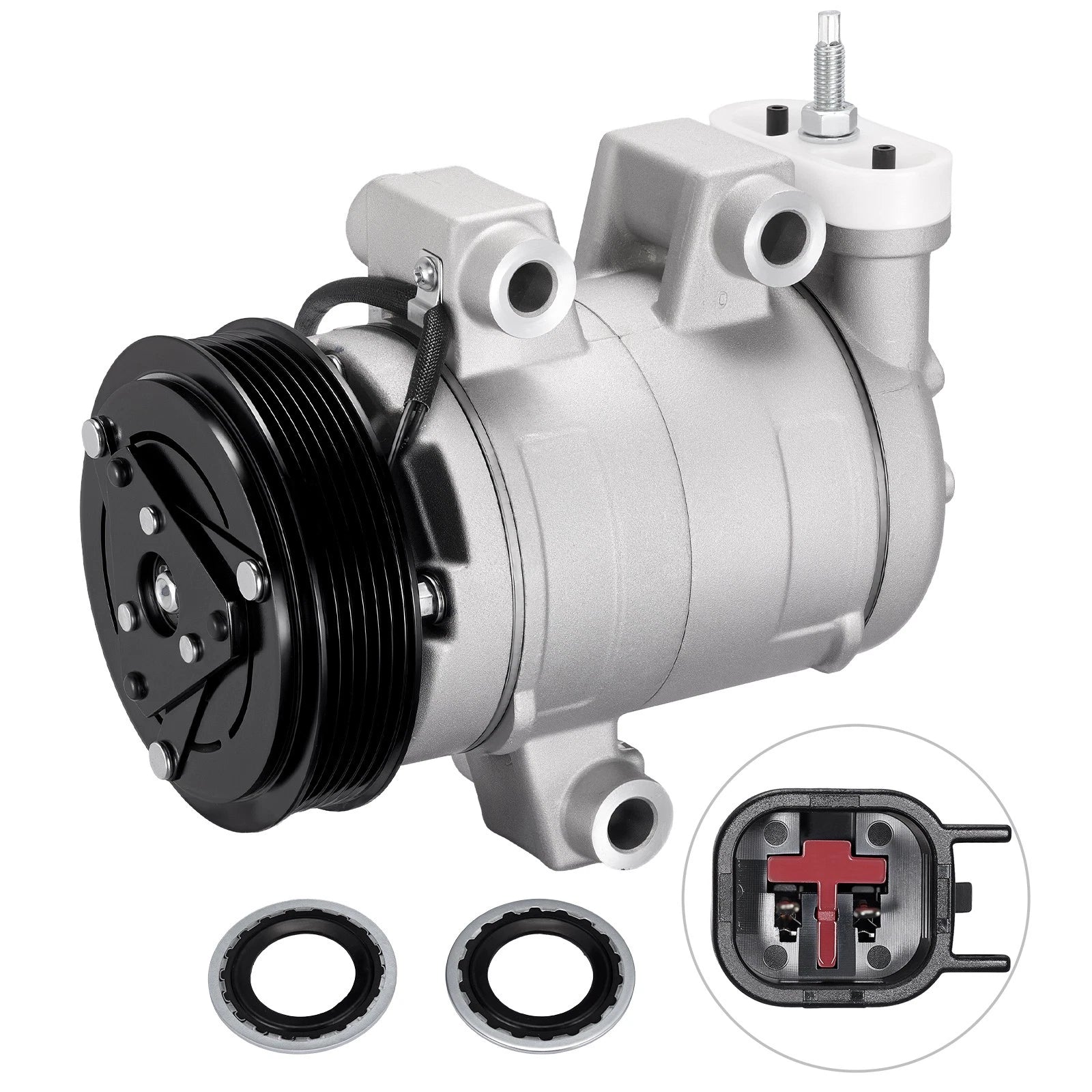 AC Compressor w/ Clutch for Ford Fairlane Falcon Mustang (1963–1970)