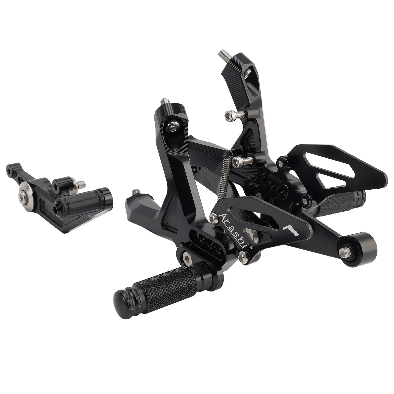 Adjustable Rearset for BMW S1000RR (2019–2024) - Aluminum Black