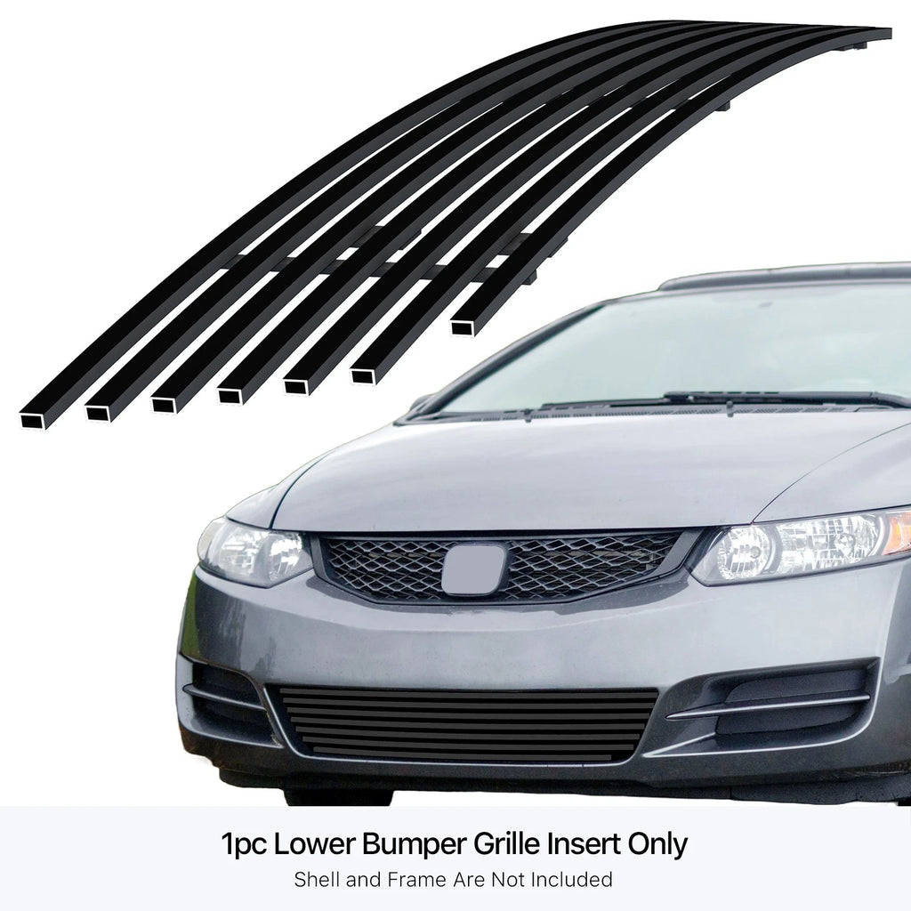 Stainless Black Billet Grill Insert for Honda Civic Coupe (2009-2011)
