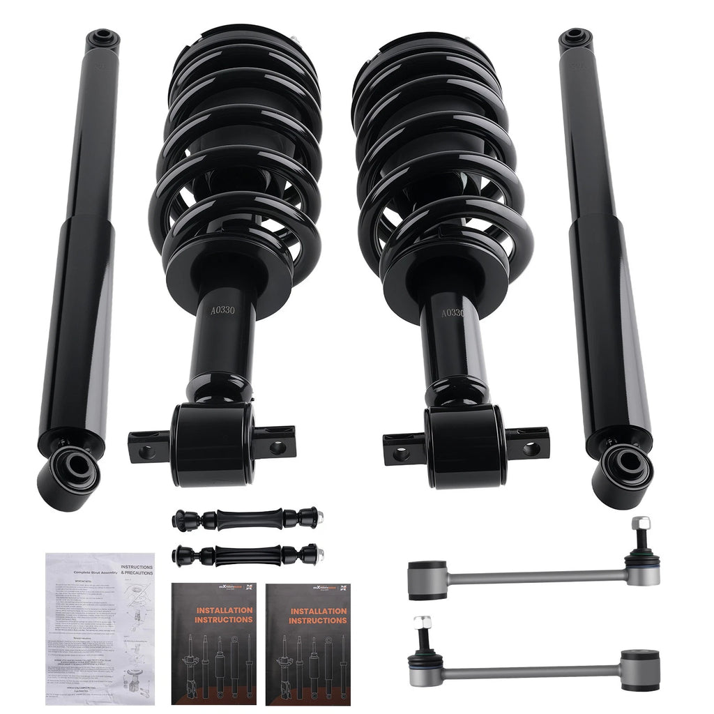 Front Struts Rear Shocks Sway Bars Kit for Suburban 1500 Tahoe Escalade (2007–2014)
