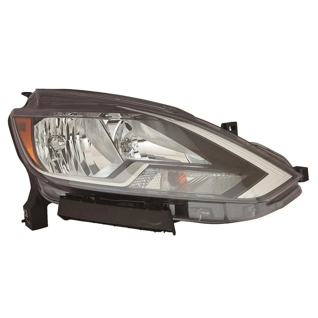 Replacement Passenger Side Halogen Headlight Assembly for 2016-2019 Nissan Sentra