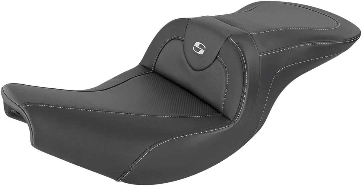 SADDLEMEN Roadsofa Seat for Indian (Without Backrest, Carbon Fiber, Black)