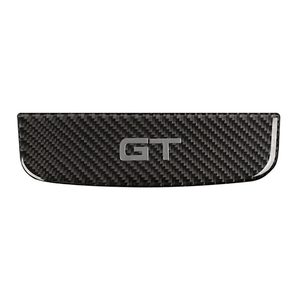 Carbon Fiber Interior Storage Box Trim Cover for Ford Mustang (2015–2019)