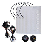 2X Heated Seat Heater Kit for Universal Cars (12V) - Carbon Fiber, Round Switch