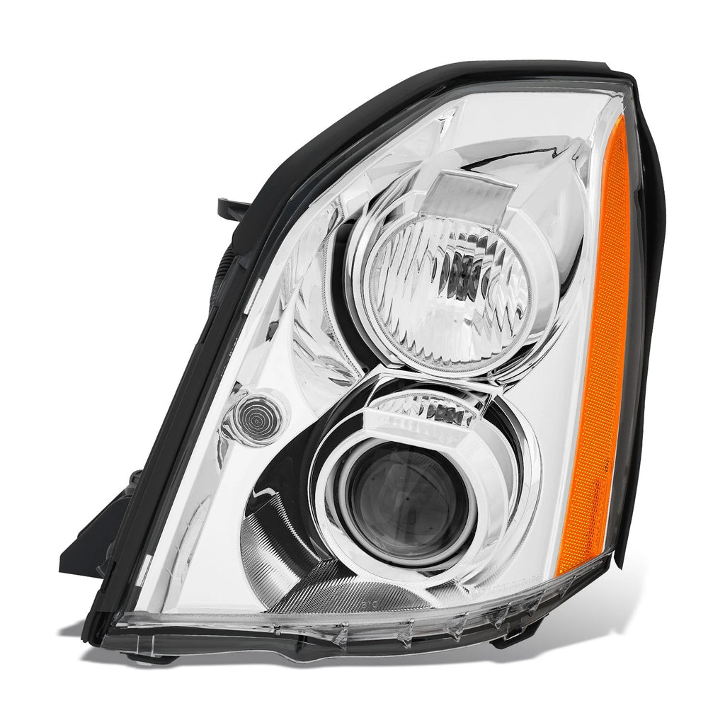 Driver Left Chrome/Amber Projector Headlight for Cadillac DTS (2006–2011)