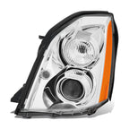 Driver Left Chrome/Amber Projector Headlight for Cadillac DTS (2006–2011)