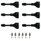 6X Ignition Coil & Spark Plug for Nissan Altima Maxima Quest Murano (2002–2018)