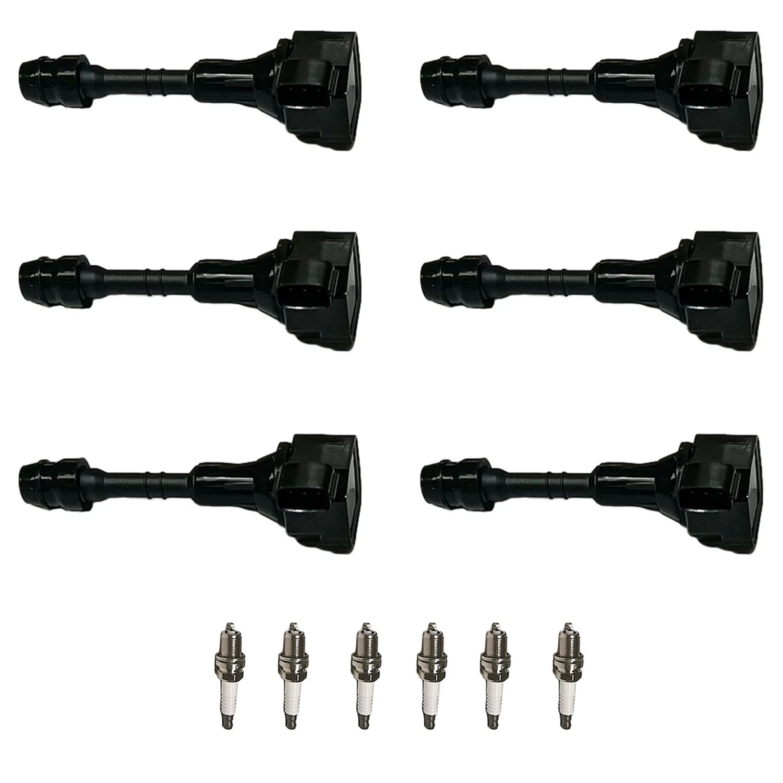 6X Ignition Coil & Spark Plug for Nissan Altima Maxima Quest Murano (2002–2018)