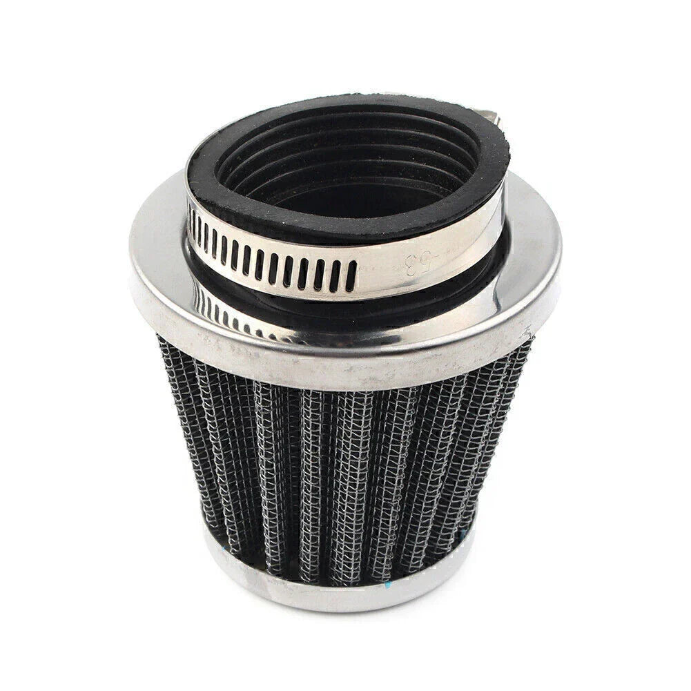 42mm Chrome Motorcycle Air Filter Cleaner for Dirt Pit Quad ATV Bike
