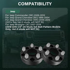 2 Pcs Wheel Spacers 5x5 1.5" Thick 1/2" Stud for Jeep Grand Cherokee (2000–2015)
