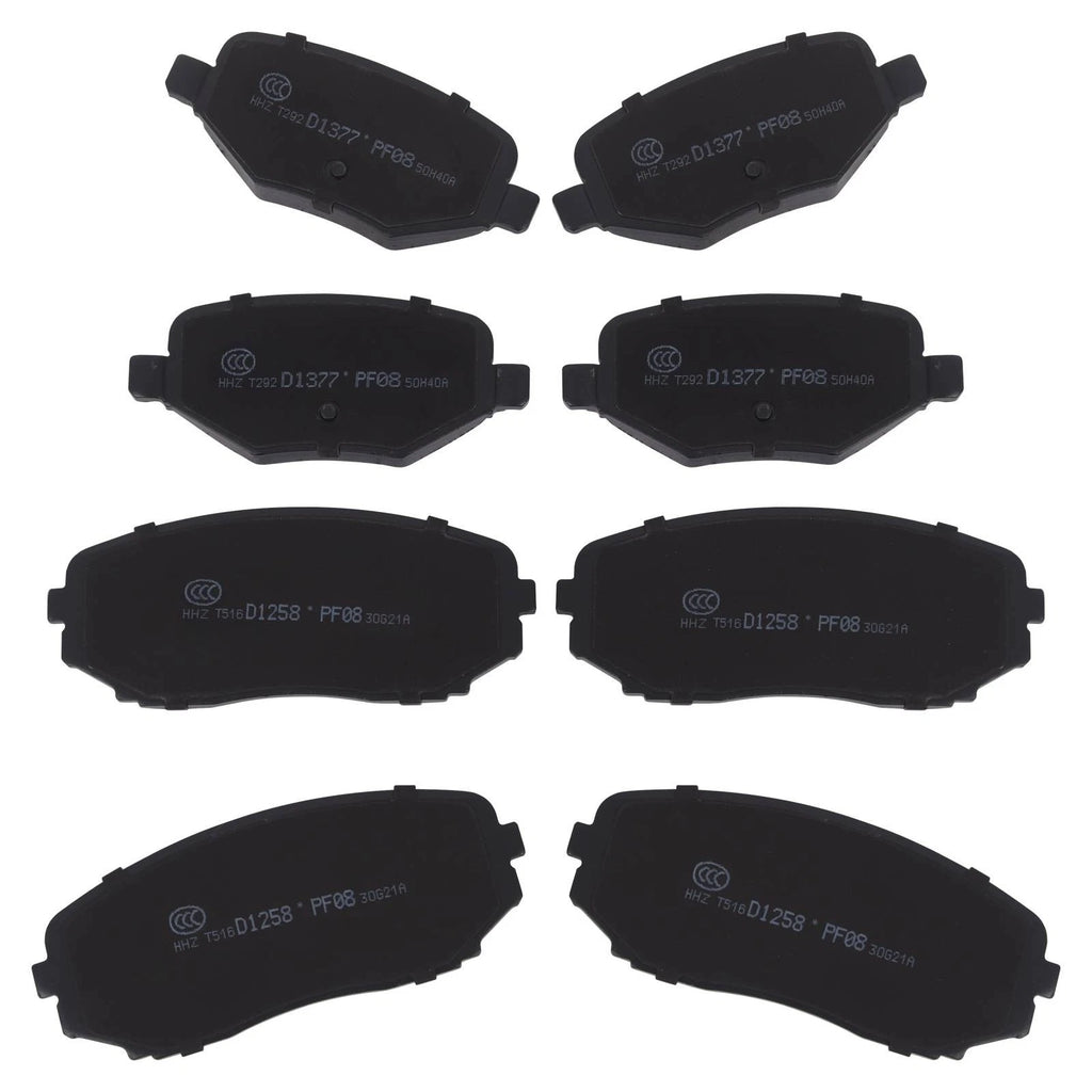 Set of 4 Ceramic Brake Pads for Ford Edge, Lincoln MKX (2011–2015)