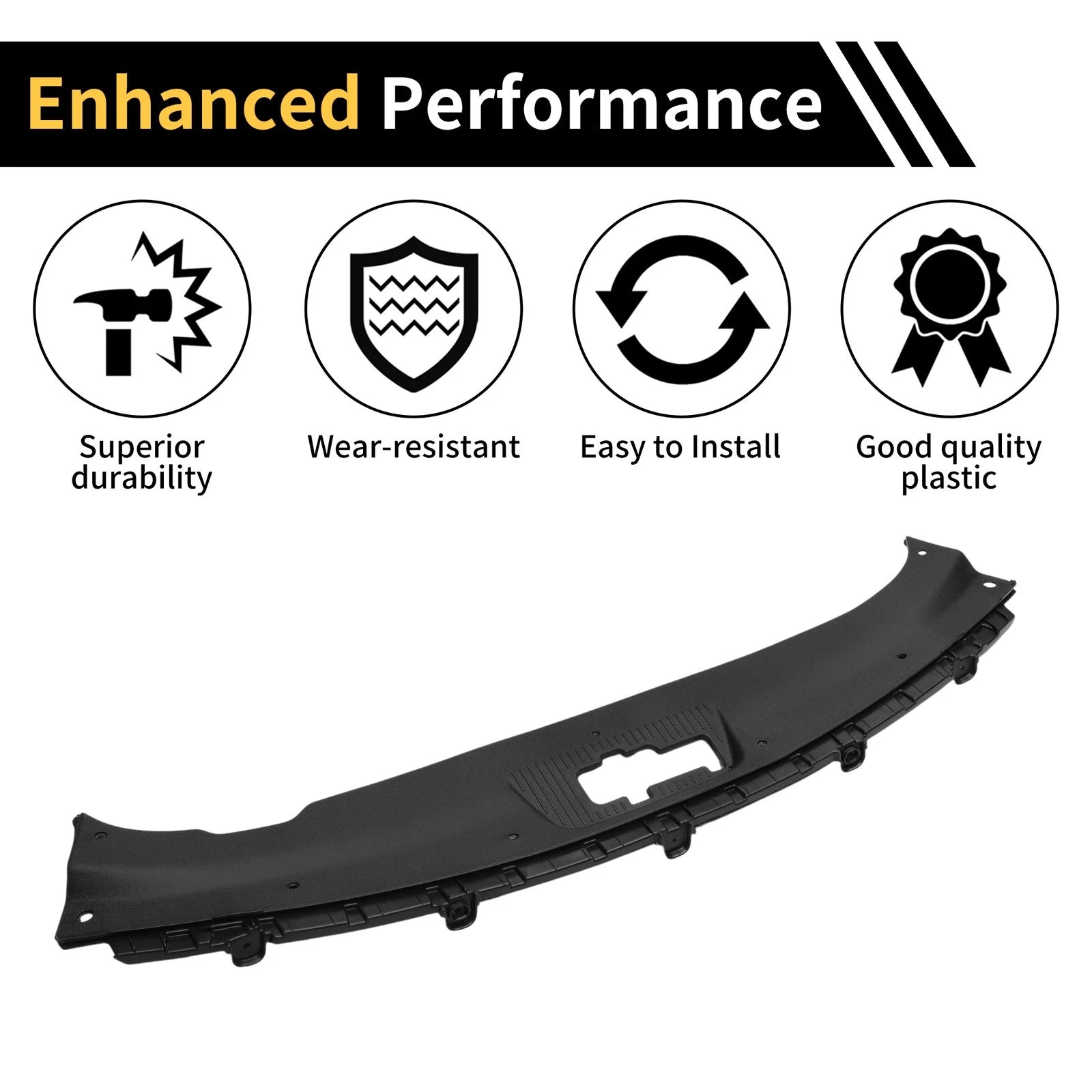 Radiator Support Cover for Hyundai Sonata (2015–2019) No. 86361C1000 ABS Black