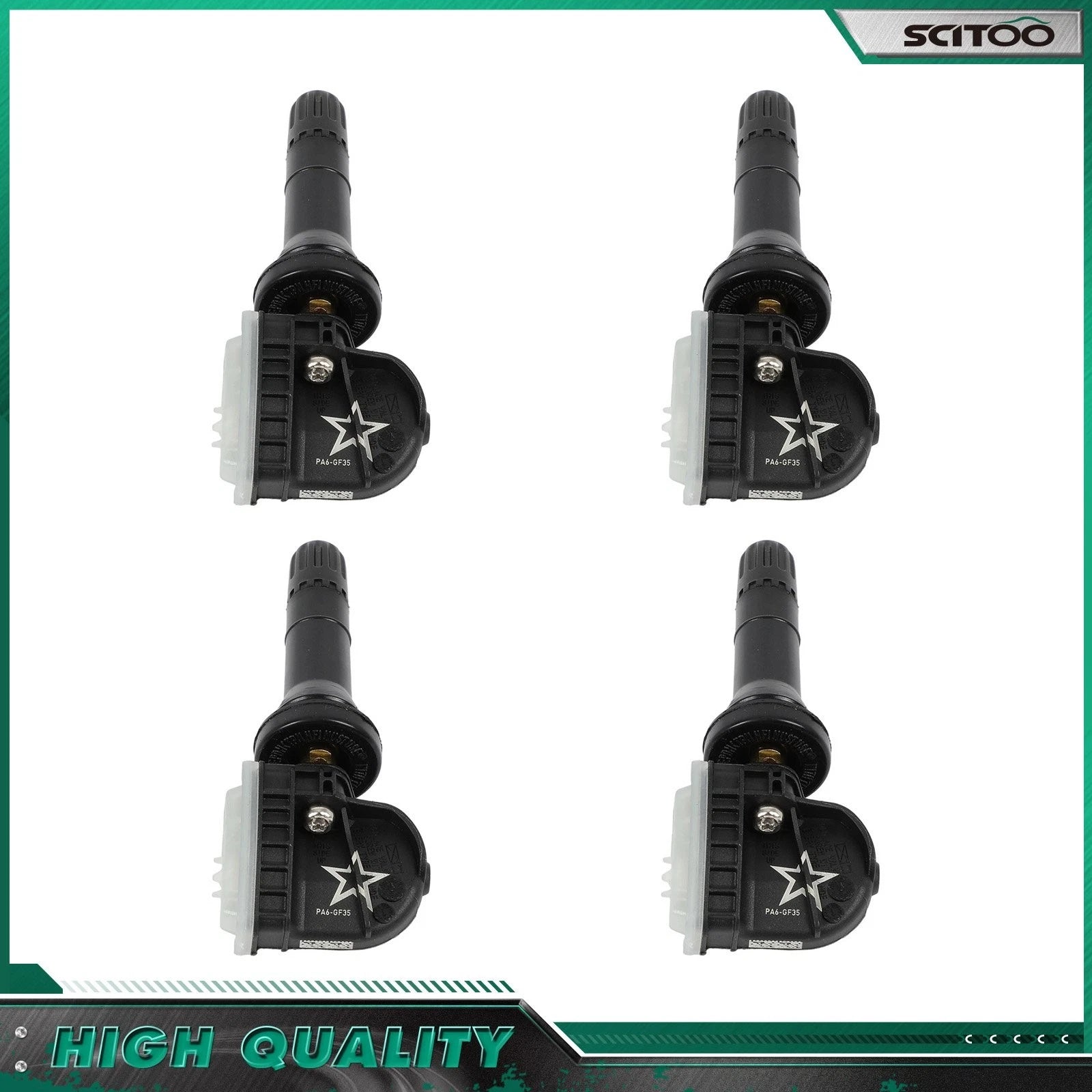 Set of 4 TPMS Tire Pressure Sensors for GM Chevy GMC (13598772)