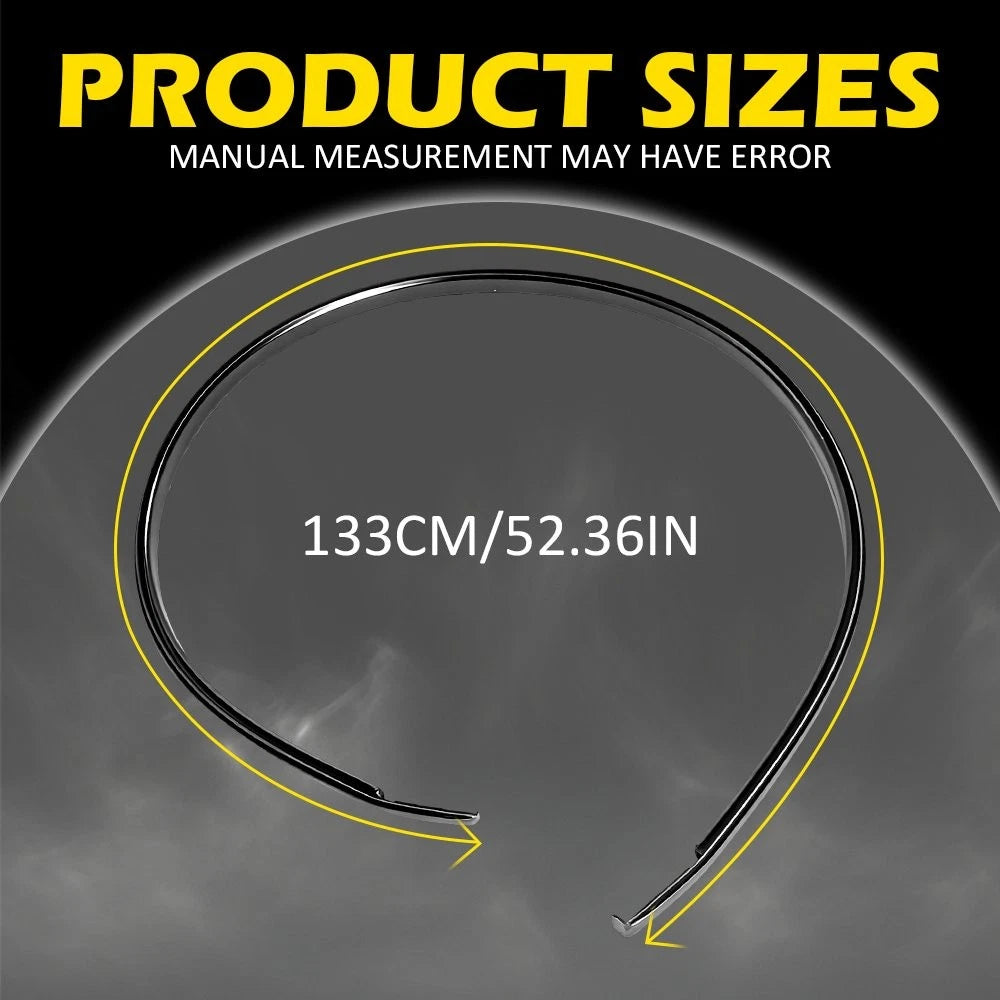 2X Black Rubber Roof Drip Molding Strips for Toyota Corolla (2003–2008)