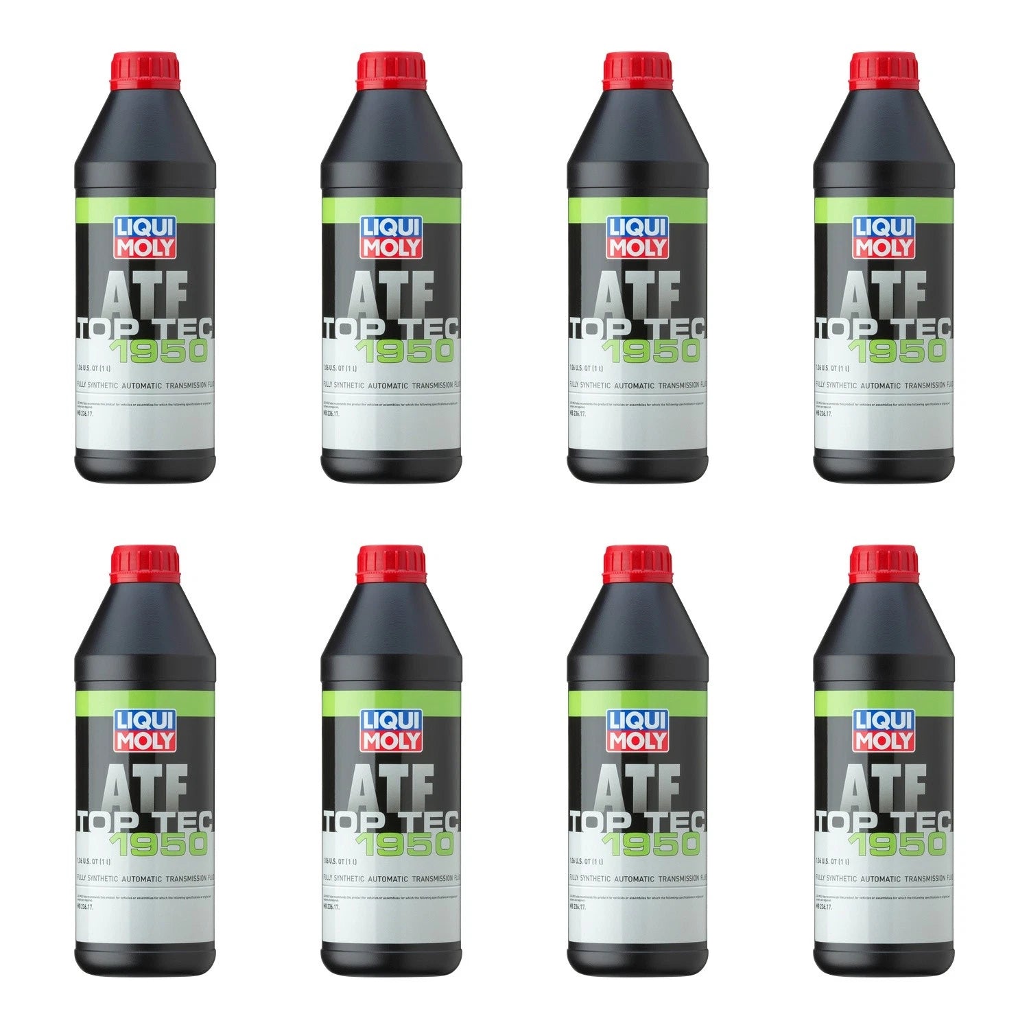 Set of 8 Liqui Moly Top Tec ATF 1950 Automatic Transmission Fluid (8L)