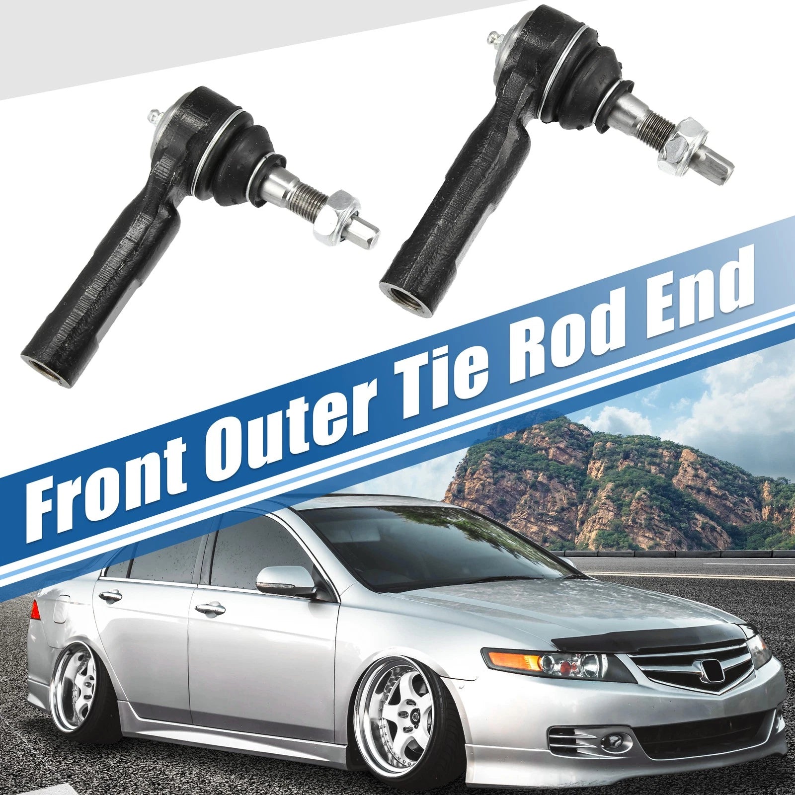 2pcs Front Outer Tie Rod End Link for Chrysler 300 (2005–2010) & Dodge ES3571
