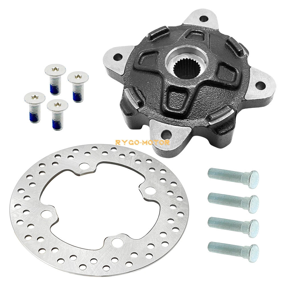 Front Wheel Hub & Disc Rotor w/Bolt Kit for Polaris Ranger 800 (2009–2014)