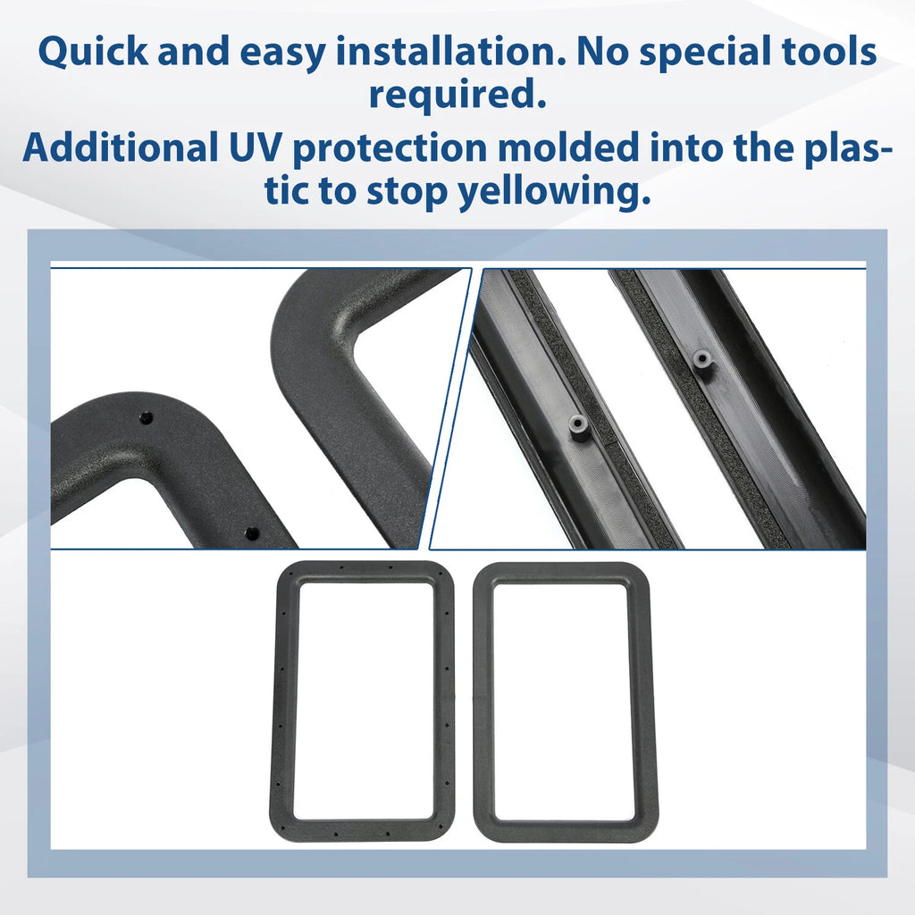 Entrance Door Window Frame for Travel Trailer RV Camper (Interior & Exterior)