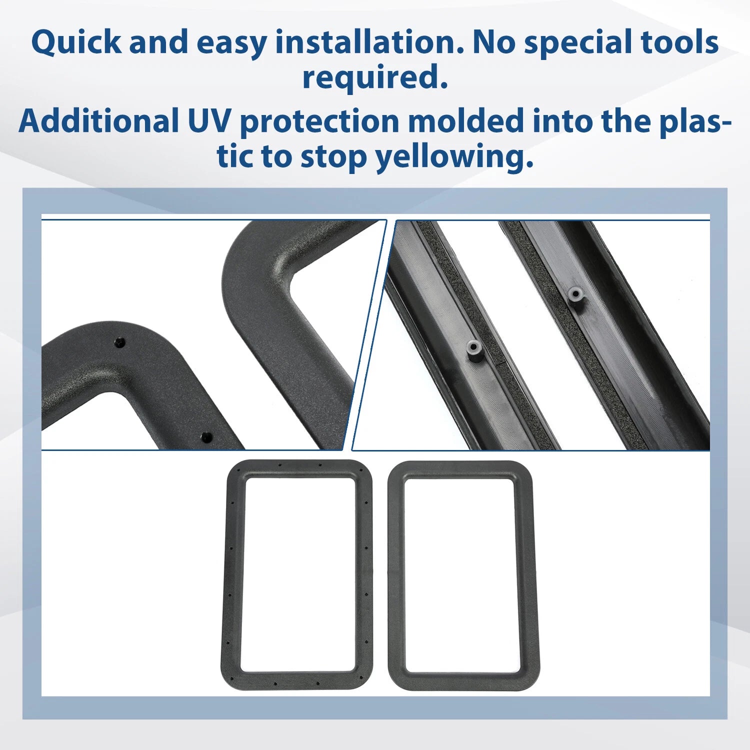 Entrance Door Window Frame for Travel Trailer RV Camper (Interior & Exterior)