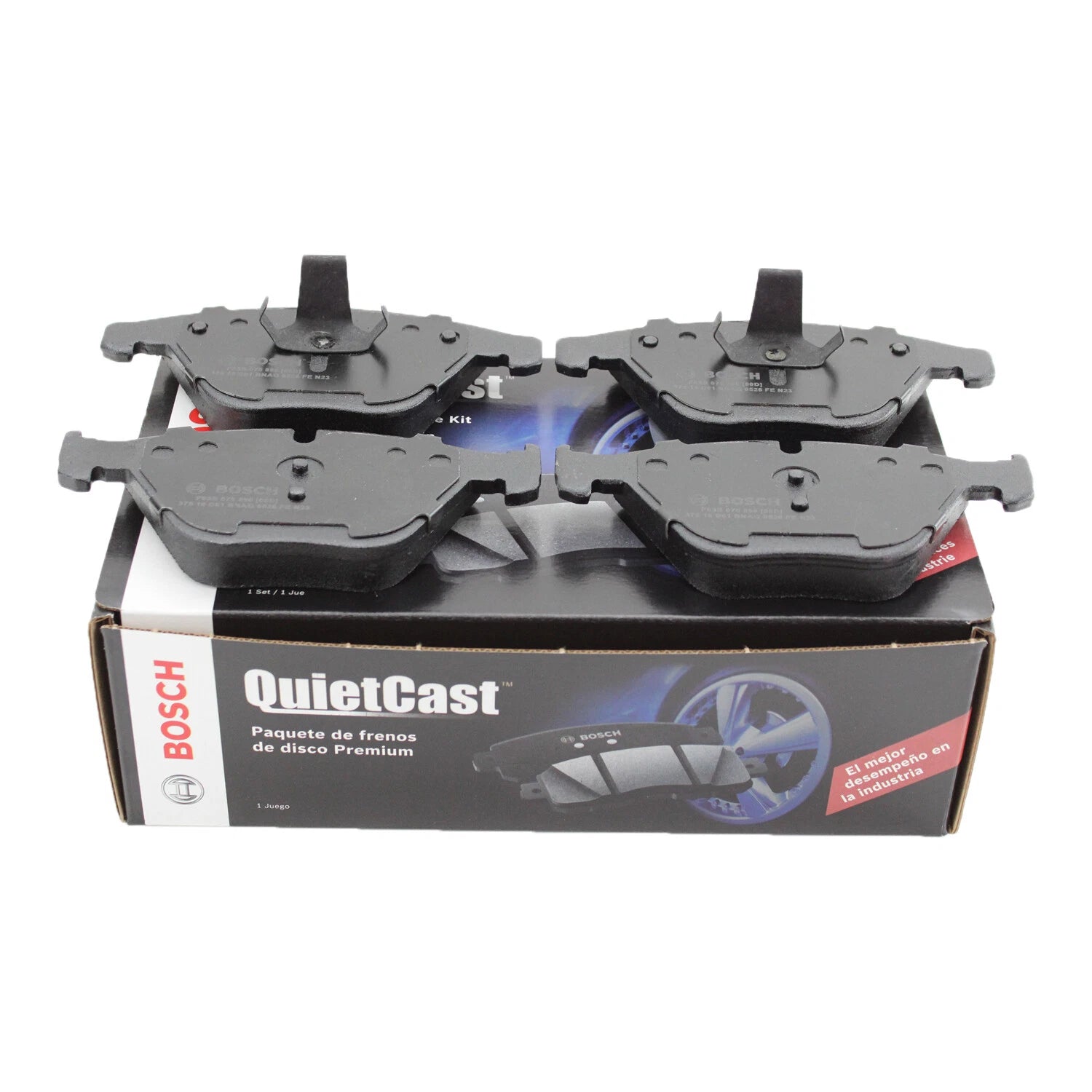 Set of 4 Bosch QuietCast Front Semi-Metallic Brake Pads for BMW E84 E90 E92 E93 F30