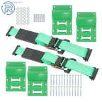 Wheel Chock Tie Down Kit for Green Car (E Track System)
