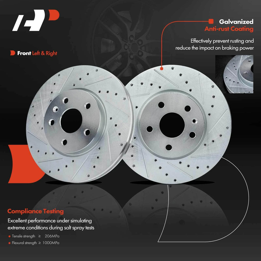 Drilled Brake Rotors & Ceramic Brake Pads for Chevy Equinox (2010–2017)