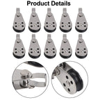 Set of 10 Stainless Steel Pulleys for Boating and Kayaking (N/A)