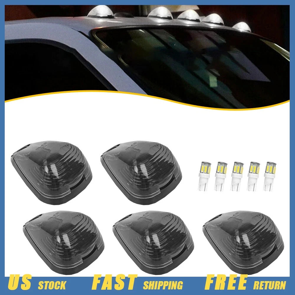 5Pcs Roof Top Cab Lights for Ford E-150 F-250 F-350 (1999–2016) White Marker Lights