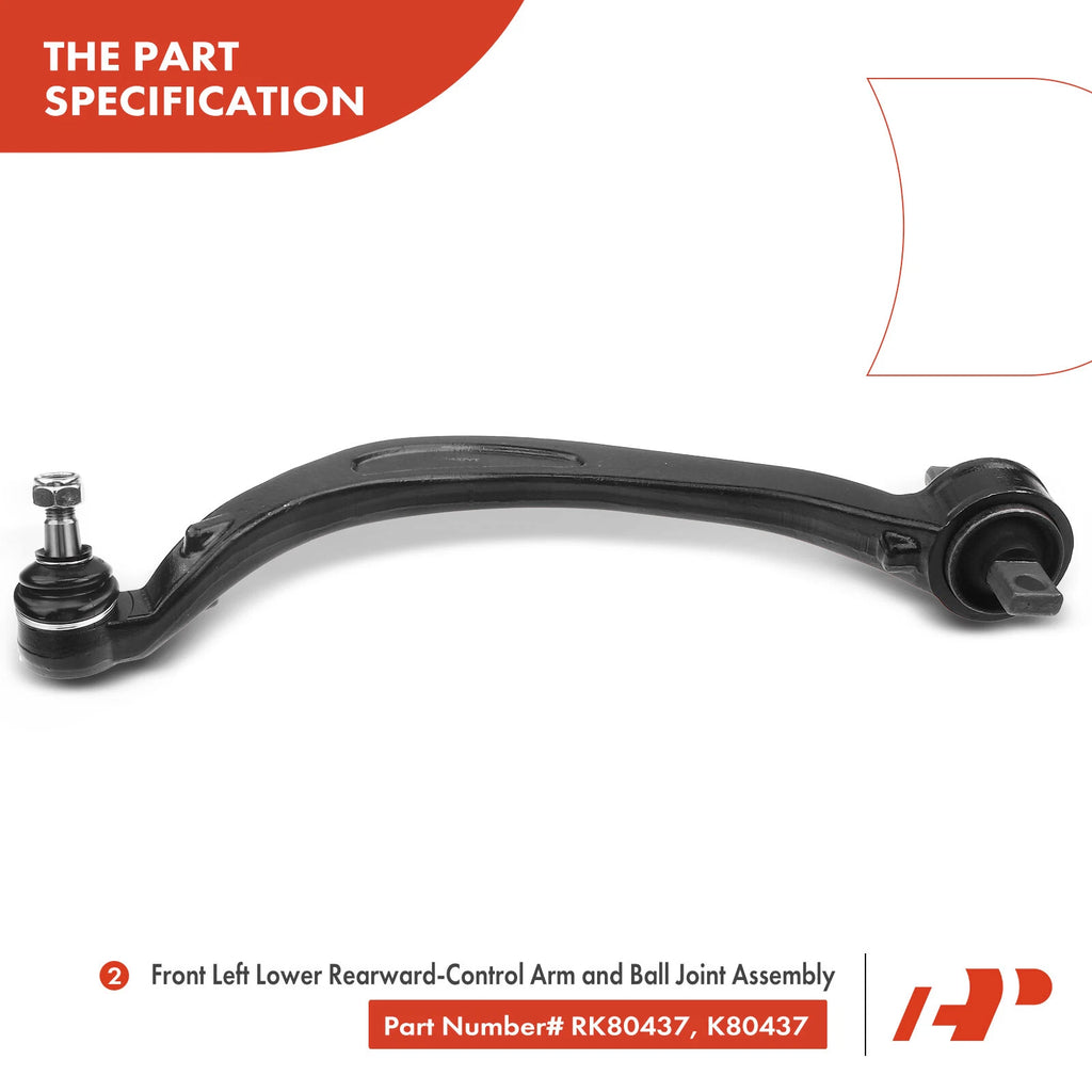 6X Front Control Arm Tie Rod End for Dodge Avenger Chrysler Sebring (2008-2014)