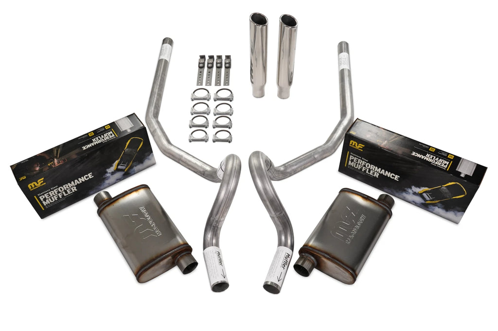 2.5" Dual Exhaust Kit for GM G Body (1978–1988) Magnaflow Stainless Rear Exit RC Tip
