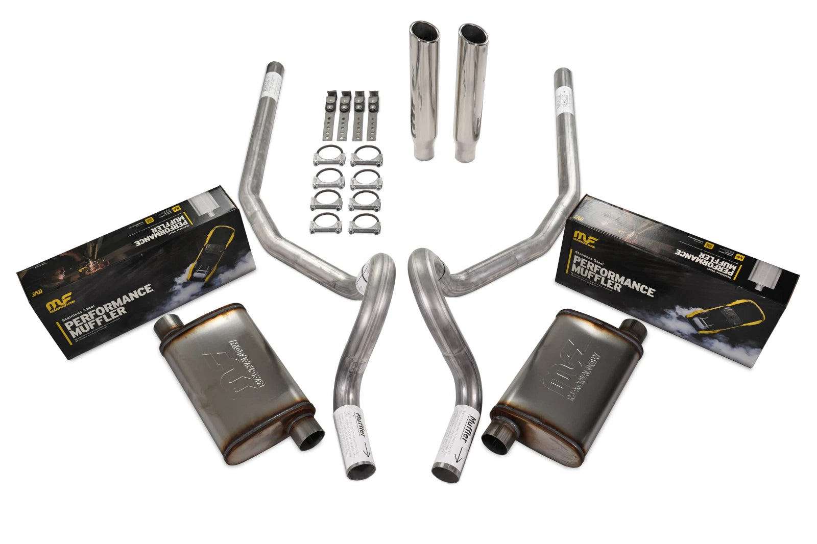 2.5" Dual Exhaust Kit for GM G Body (1978–1988) Magnaflow Stainless Rear Exit RC Tip