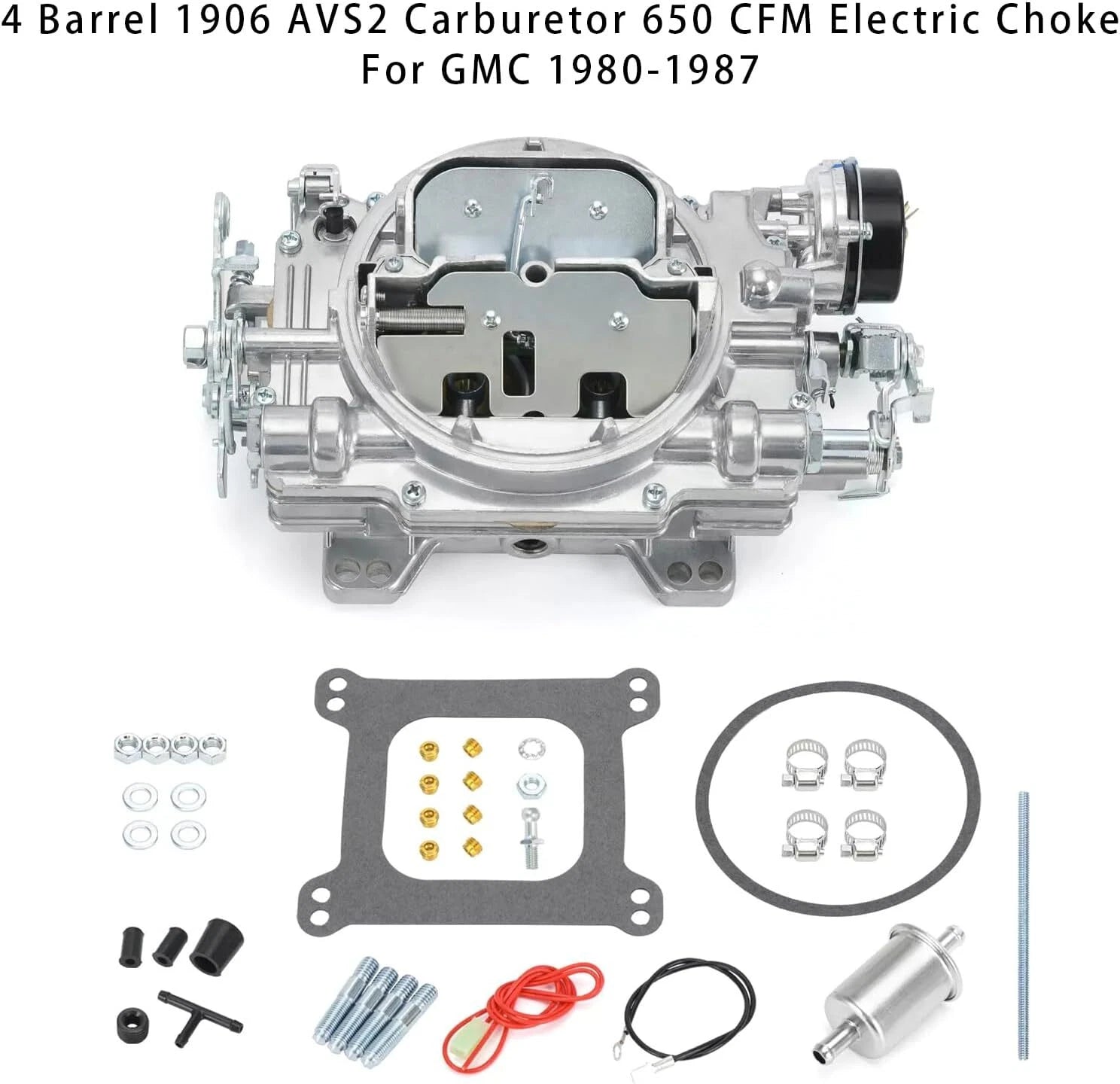 4-Barrel Carburetor for Edelbrock AVS2 1906 (650 CFM, Electric Choke)
