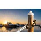 Mooring Buoy Ball for Outdoor Use (7.5cm OD, 3.1cm ID, Black)