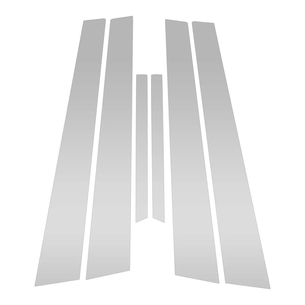 Set of 6 Door Pillar Window Trim for Mazda 6 (2003–2007) Silver Tone