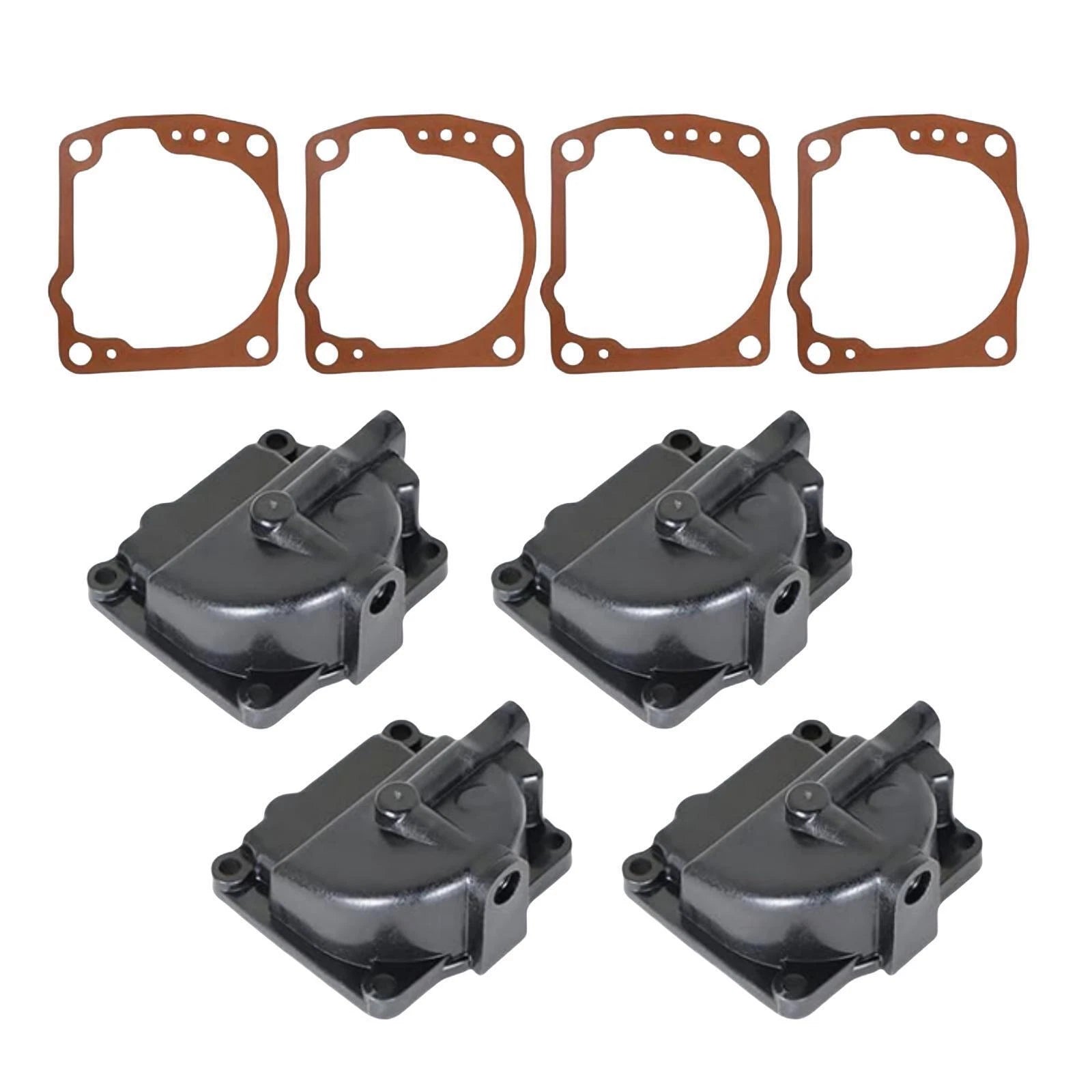 Set of 4 Carburetor Float Bowl Chambers for Johnson Evinrude (343870, 0433000, 766418)