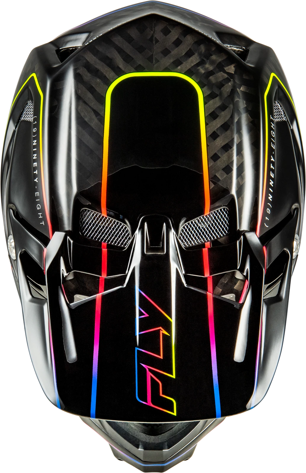 Fly Racing Werx R Flow Carbon Helmet for Medium Size (Black Carbon)