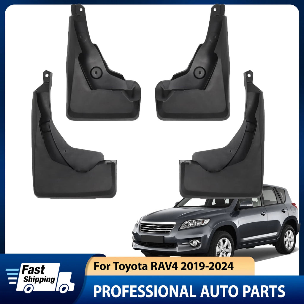 4pcs Front & Rear Splash Guards Mud Flaps for Toyota RAV4 (2019–2024)