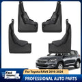4pcs Front & Rear Splash Guards Mud Flaps for Toyota RAV4 (2019–2024)