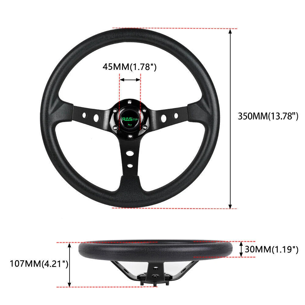 14" Steering Wheel for EZGO, Club Car DS, Precedent, Yamaha Golf Carts
