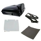 Black Razor Trunk Backrest Rack Plate for Harley Street Road Glide (2014–2026)