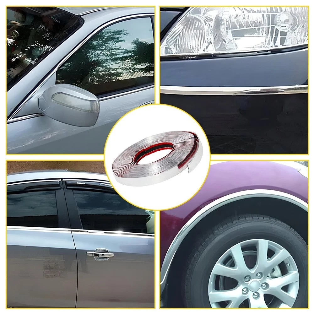 2.2cm Chrome Molding Trim for Automotive Trunk Body Side Bumper Strip