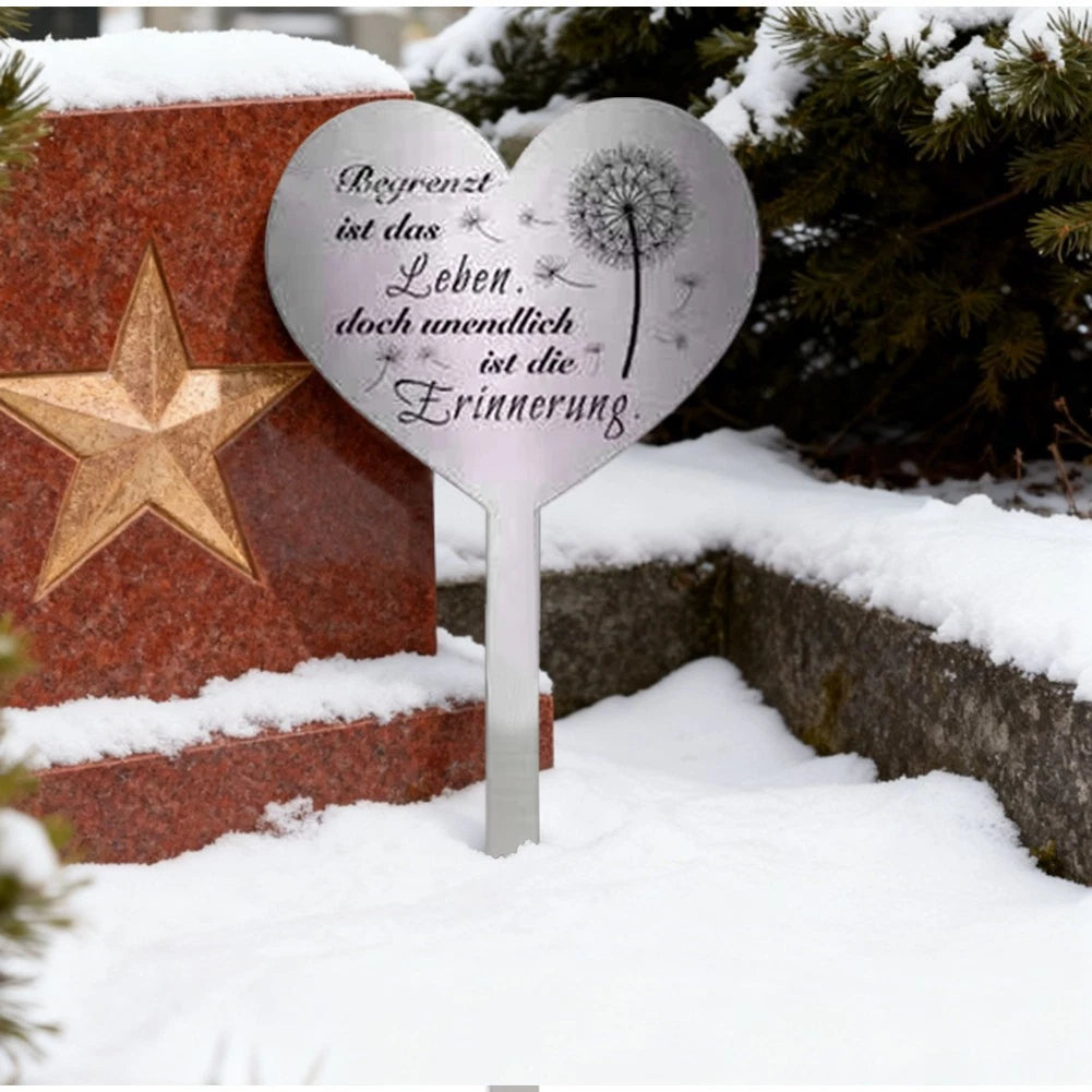 Stainless Steel Heart Shaped Grave Decoration for Loved Ones