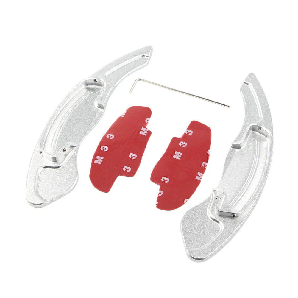 Silver Steering Wheel Shift Paddle Extensions for Honda Accord, Acura (2003-2023)