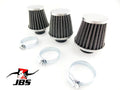 60mm Hi Flow Chrome Pod Air Filter Cleaner - Universal  - Set of 3