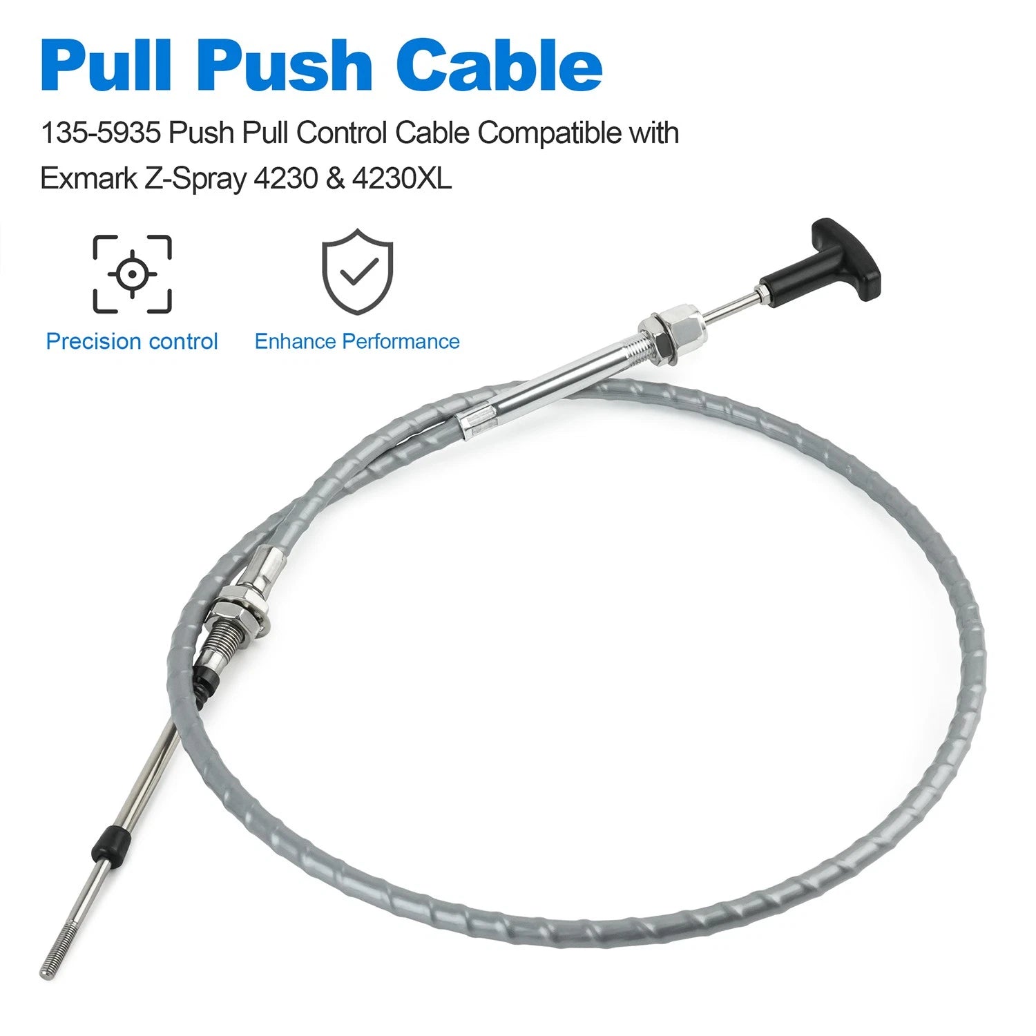 Control Push Pull Cable 135-5935 for Exmark Z-Spray (4230–4630)