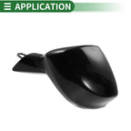 Left Side Door Mirror for Honda Civic 2012-2015 Manual Folding Gloss Black