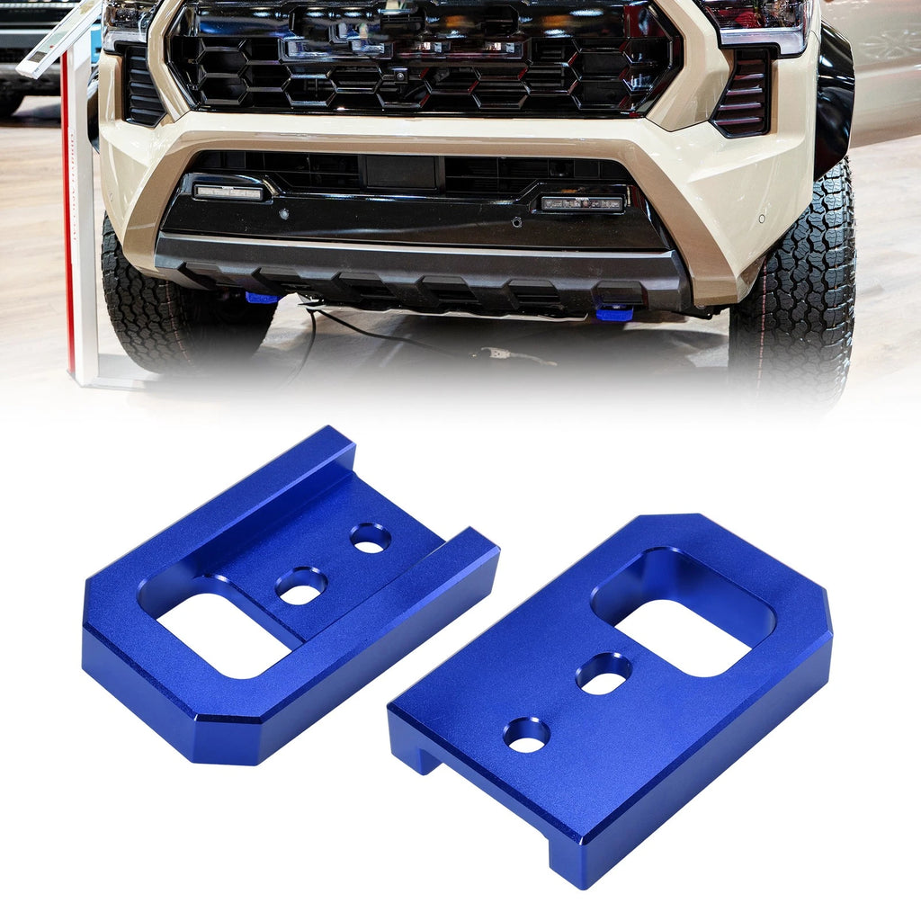 Front Tow Hooks for Toyota Tacoma 4Runner Land Cruiser 250 (2024–2026) 2pcs Blue