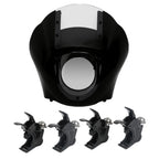 5.75" Headlight Quarter Fairing Windshield with 39mm Clamps for Harley Dyna