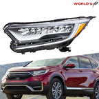 Full LED Headlights Set for Honda CR-V (2017–2022) Chrome