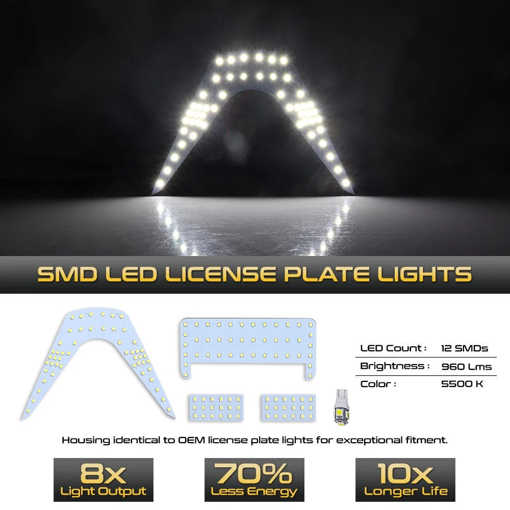 5X White LED Interior Dome Map Reading Light Kit for Toyota C-HR (2016–2026)